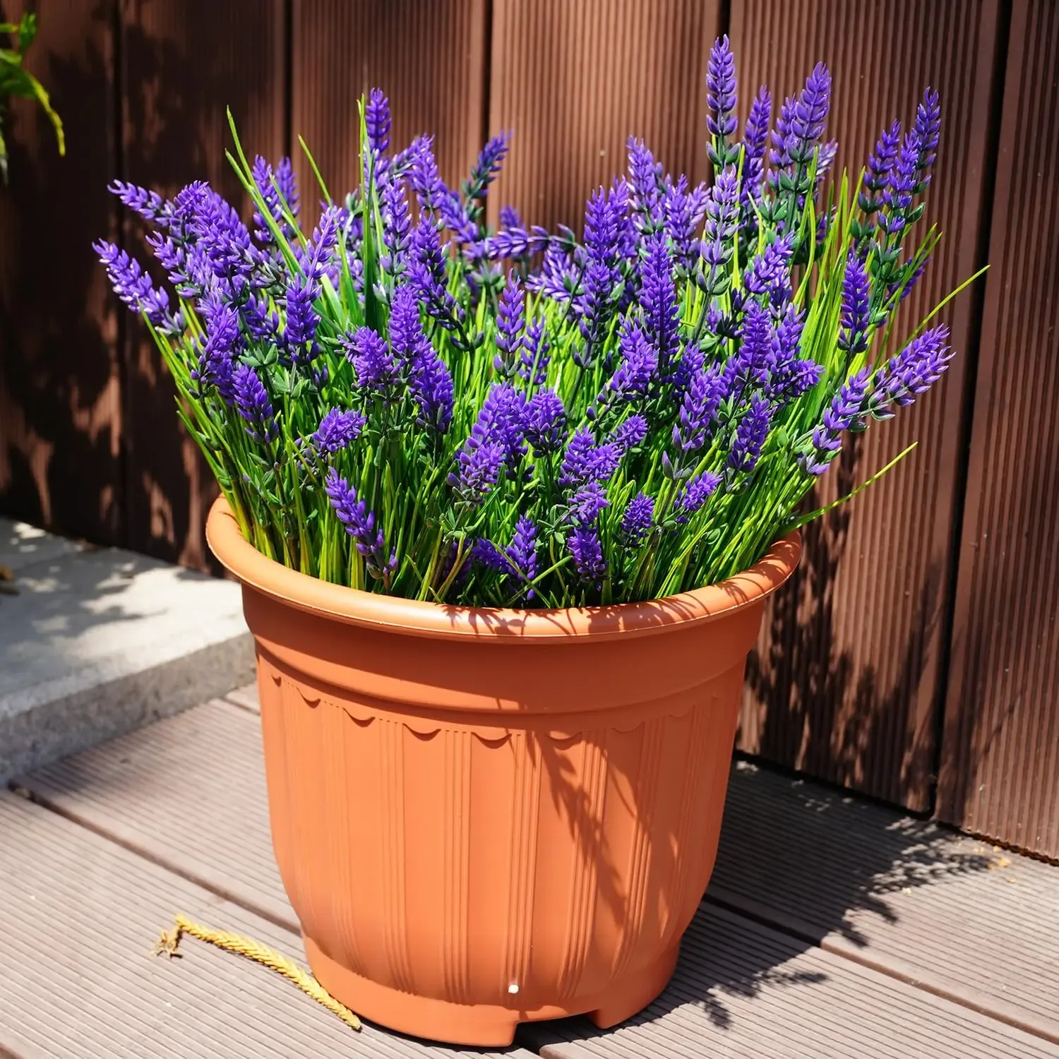 5Pcs Artificial Flowers Bunch Purple Fake Flower Vase Fillers for Home Room Decor Wedding Decoration Outdoor Potted Ornament