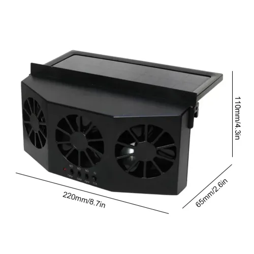 Universal Solar Power Energy Three Fans Electric Car Vehicle Window Cooling Mounted Exhaust Car Fans