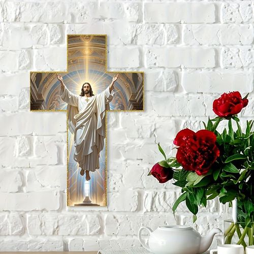 Retro-Wandkreuz mit Jesus Christus