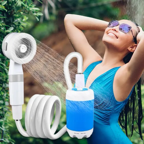 Camping Shower Pump Rechargeable Portable Pet Bath Car Wash