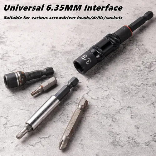 Hex Magnetic Ring Screwdriver Drill Bits Extension Rod Magnetic Swivel Quick Change Holder Drive Screw Drill Tip