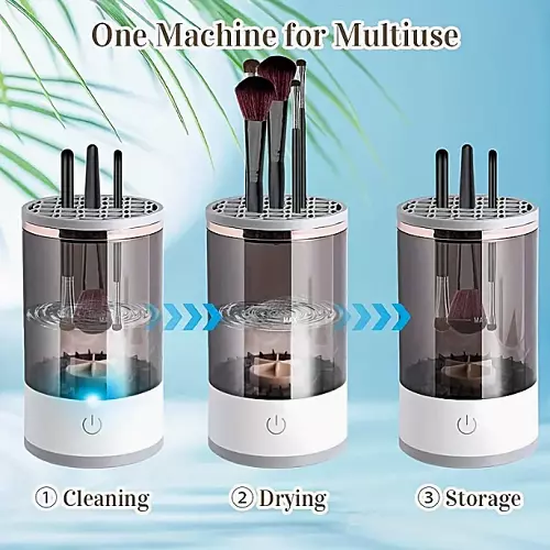Electric makeup brush cleaner