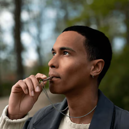Decompression whistle necklace regulates breathing pendant Anti Vaping Necklace Breathlace