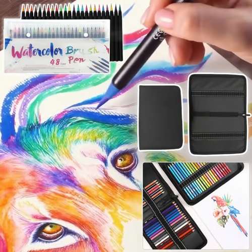 🔥20 PCS Watercolor Real Brush Pen Sets