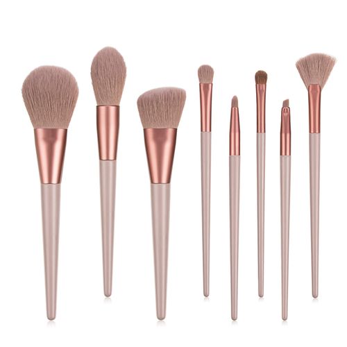 8-piece makeup brush set with storage case