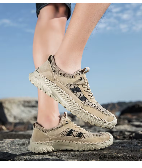 Breathable Men's Flat-Soled Sports Shoes for Summer