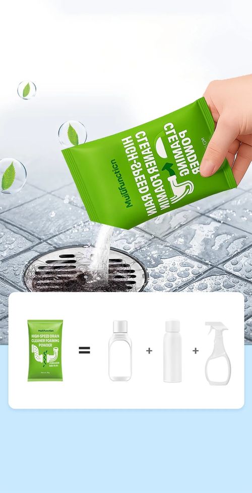 5pcs This drain cleaner features a high-speed formula and is rich in active oxygen bubbles, effectively dissolving grease and blockages in kitchen sinks and toilets. It is a powerful pipe cleaning product.