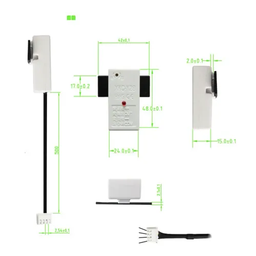 XKC-Y28 Liquid Level Sensors Capacitive Level Touchless Compilable Sensor Switch for 12mm+ Flat Containers and Pipelines