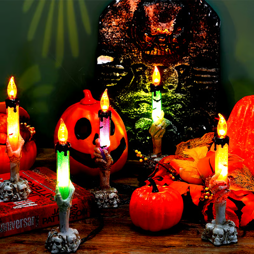 🔥Last Day Sale 49% OFF💀Solar Powered Skull Candle Light