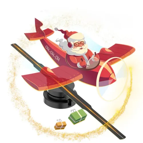 3DhologramFan, Holographic Fan Holographic Projector  Supports WiFi Connection  HD LED Portable Design 42CM 3D Led Fan Display