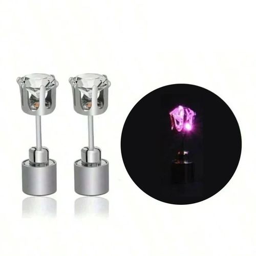 A pair Stylish LED-illuminated crown earrings