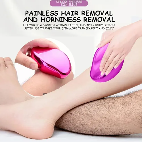 2pcs Whole Person Pain Crystal Hair Remover - Waterproof Exfoliating Tool for Smooth Skin