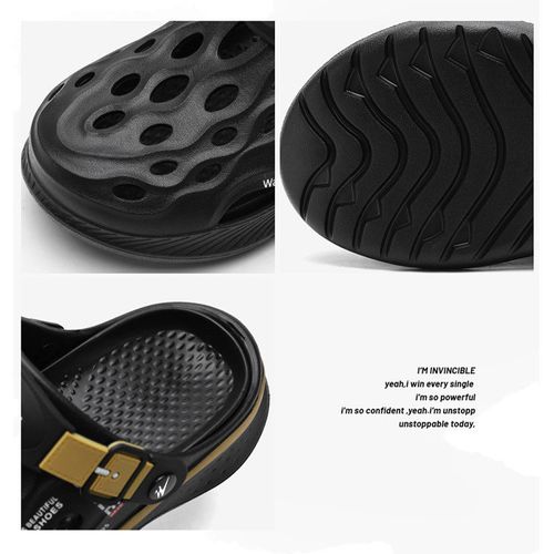 Men's thick soled shock-absorbing slippers, vacation sports and leisure shoes