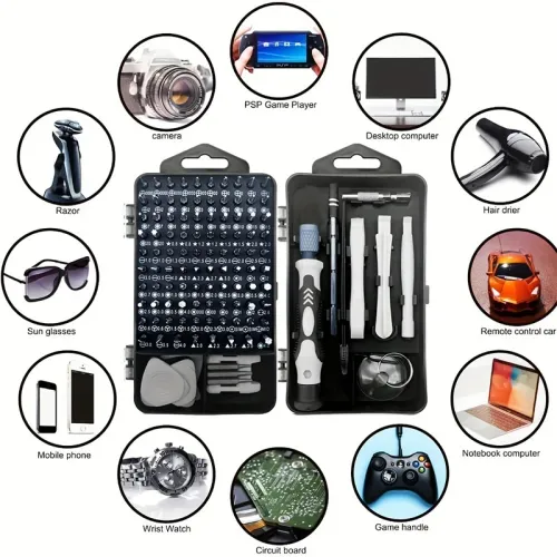 115-in-1 Small Screwdriver Set, Professional Repair Tool Kit for Phone, Computer, Watch, Console, Eyeglass and Electronic