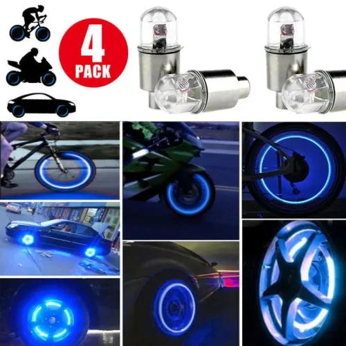 4Pcs Tire Valve Cap Lights Durable Tire Lights For Car Air Valve Caps With Lights