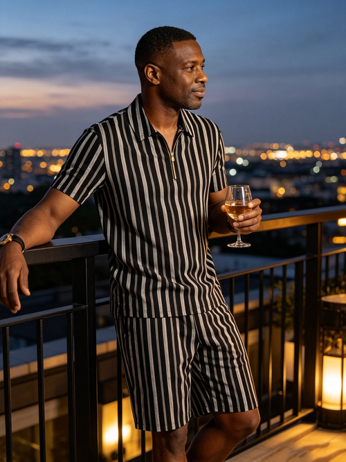 Striped casual suit