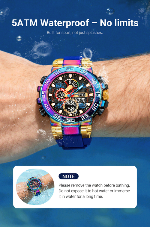 ⌚ 60% OFF! ✨ Multifunctional LED Watch - Waterproof, digital display, 7 sports modes, with sleep monitoring function, perfect for outdoor and daily use 🌟🔋 Blue color