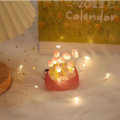 DIY Tulip Night Light – Handmade Book Lamp, Bedside Decor & Romantic Gift for Qixi Birthdays