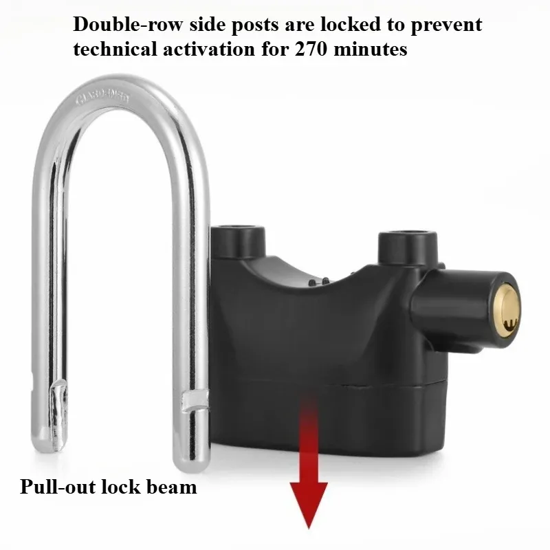 3PCS Motorcycle Bike Door Cabinet Waterproof Alarm Lock Anti-Theft Security Lock for Vehicle Storage