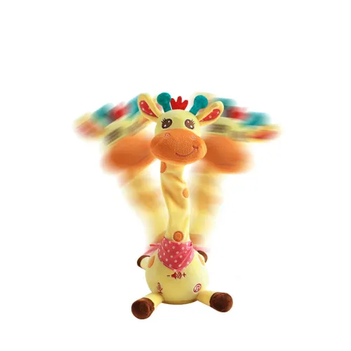 Electronic plush dancing toy talking and singing giraffe toy