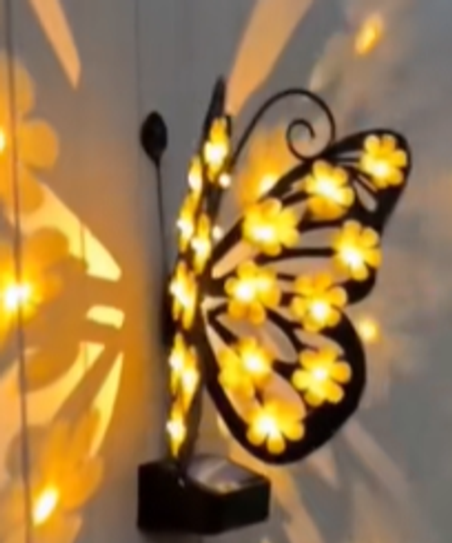 Solar Butterfly Wall Sconce Solar Butterfly Wall Sconce Landscape Atmosphere Light Outdoor Decorative Light for 1.2V