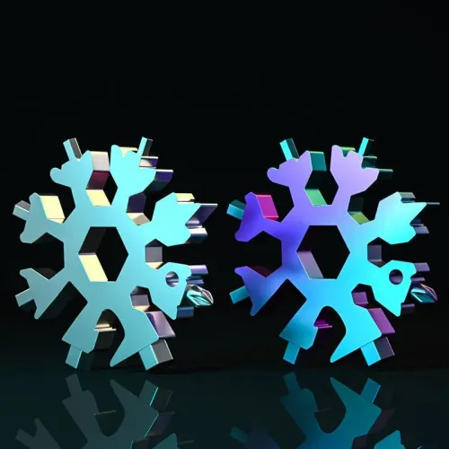 2PCS Multifunctional Snowflake Wrench Tool Steel Octagonal Hexagon Portable 18 in One Mini Universal Wrench