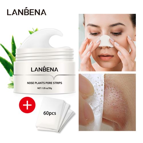 LAMBENA blackhead nose mask with 60 blackhead-absorbing papers and tear-off acne-removing and cleansing nose stickers