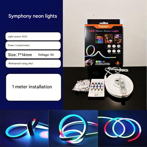 Intelligent APP with neon lights, IC flow lights, music and voice control synchronization