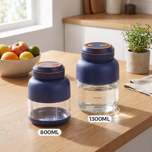 1300ML Large Capacity Cordless Juicer Cup, 2026 Upgrade Dual Lid Portable Electric Blender Household Travel Drinking Juice Maker 1 sold