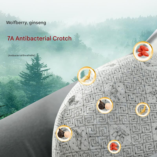 3 PIECE Men's 7A-grade antibacterial four-cornered underwear