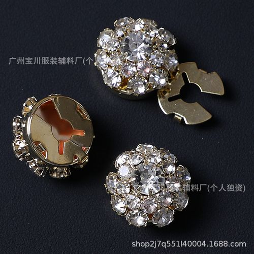 3 PCS Colored Rhinestone Cover Cufflinks