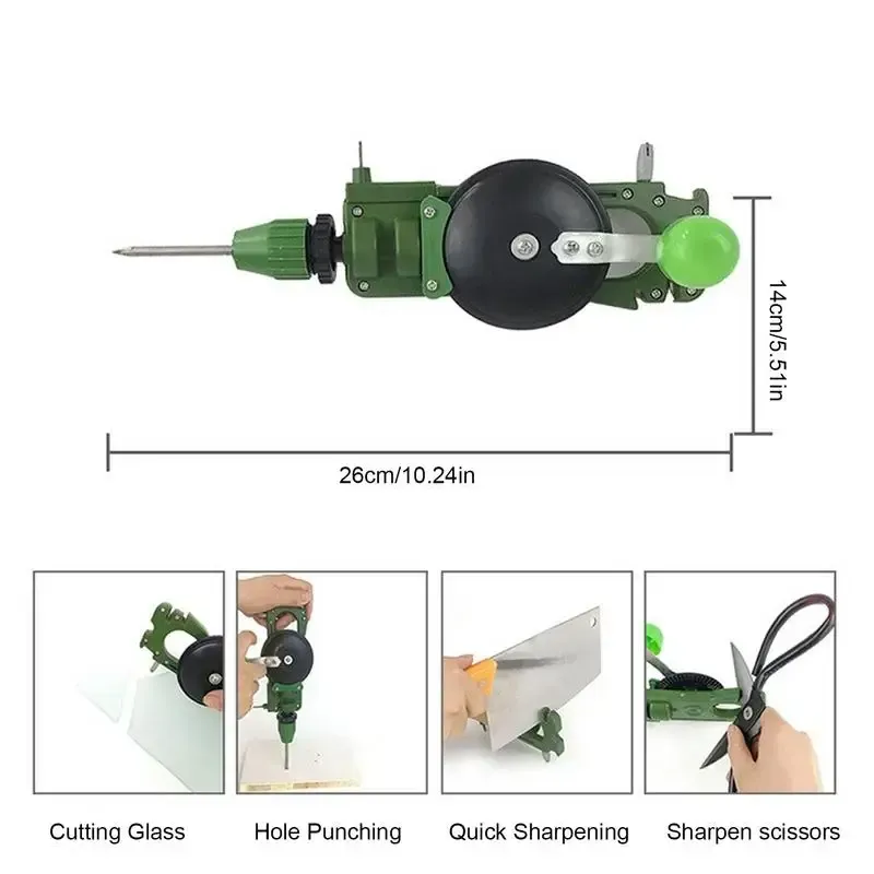 4-in-1 Multifunctional Glass Drilling and Cutting Kit with Vacuum Suction