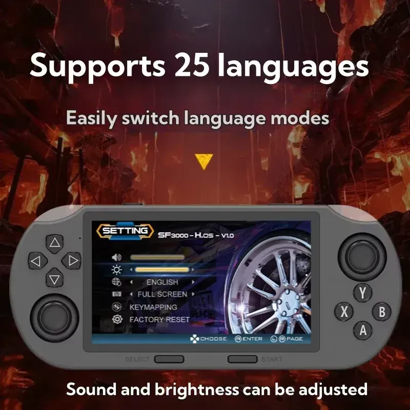 4.5-inch high-definition screen handheld device with 64G, allowing players to play over 20000 games smoothly