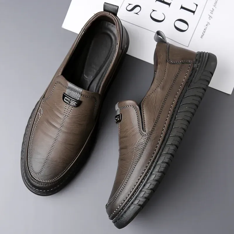 Men's Business Loafers Breathable Non Slip Slip On All Day Comfort for Work and Driving