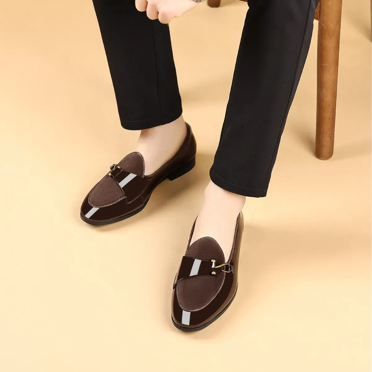 Men's Casual Business Loafers High Quality Luxury Leather Shoes for Men Fashion Elegant Slip on Dress Shoes Outdoor Drive Shoes