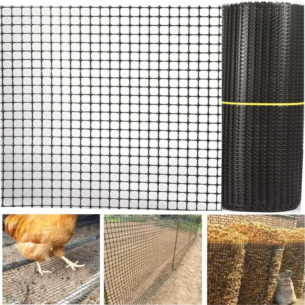 Garden Lattice Mesh Black Plastic Leakproof Mesh Net Cat Pet Chicken Ducks Fence Balcony Railing Stairs Protection Safety Net