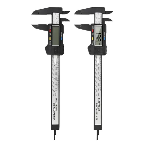 1PC Digital Electronic Caliper LCD Large Screen Carbon Fiber Vernier Caliper for Inner Outer Diameter Measurement