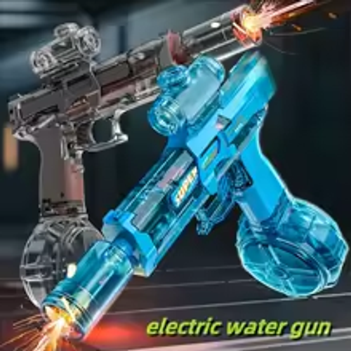 Electric Pulse Water Gun Simulated Flame Sensor Light Fully Automatic Fights Toy Water Pistol Outdoor Beach Toys Adult