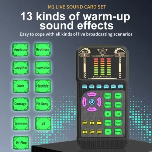 Professional USB Sound Card For Live Streaming Studio Recording With Noise Cancellation And Plugs Play Compatibility