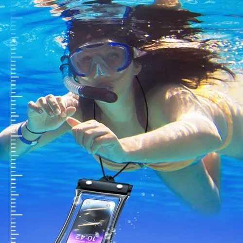 Universal Waterproof Phone Pouch Dry Bag Floating IPX8 Phone Case with Lanyard Water Proof Bags Strap for Diving Swimming Sports