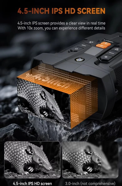 User Friendly Night Vision Goggles with 10x Zoom 1080P HD Video 7-Speed Infrared Adjustment for All Skill Levels