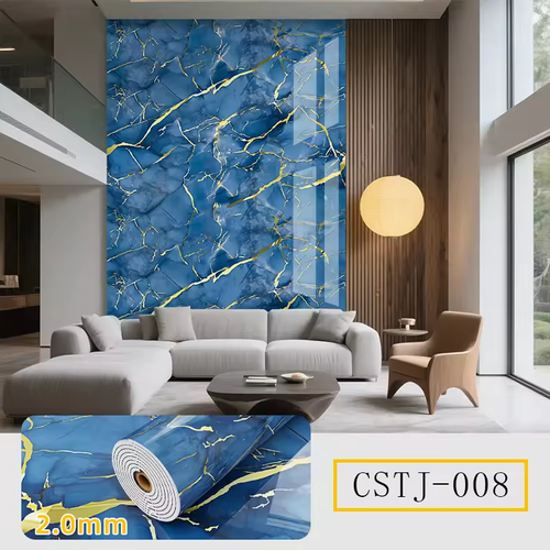 Self-Adhesive Wall Panels PVC,Tile&Marble Look Waterproof Wallpaper,Peel Stick DIY for Living Room Bedroom Bathroom