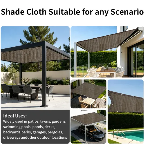 PE Sun Shade Net Anti-UV Canopy Heavy Duty Sunshade Sheet Cover with Grommet Multi UV Protection For Outdoor Terrace Plant Garde