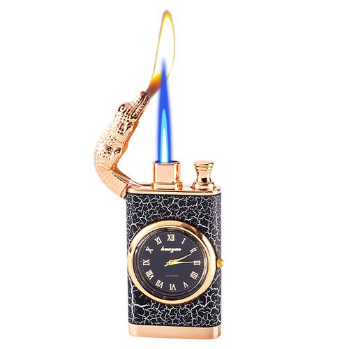 Dragon-head dual-flame butane windproof torch lighter