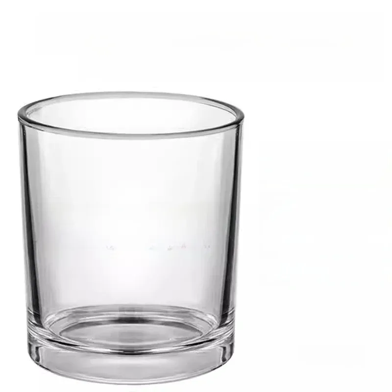 10PCS Tempered glass cup Hotel Thickened Heat Resistant Glass Beer Cup Antibacterial Straight Body Tea Cup for Business Traveling Group Buy