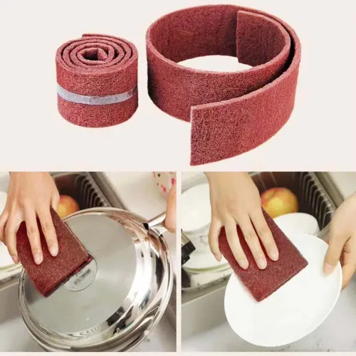 Rust Removal Emery Scouring Pad Polishing Thickened Nylon Scrubbing Cloth Grinding Multi-function Emery Scrubber Home
