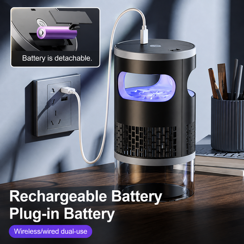 Outdoor Rechargeable Mosquito Killer Lamp with LED Night Light Electric Fly Traps for Outside Patio Backyard Garden