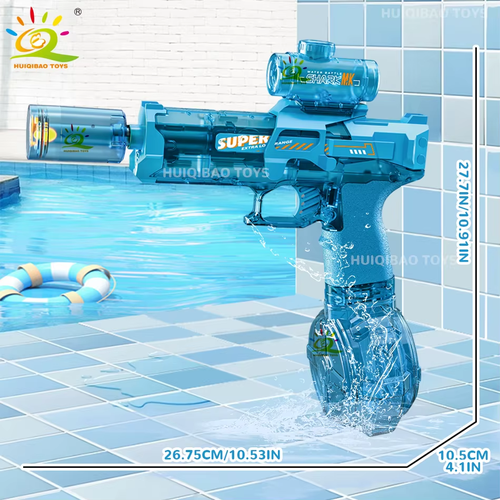 Electric Pulse Water Gun Simulated Flame Sensor Light Fully Automatic Fights Toy Water Pistol Outdoor Beach Toys Adult