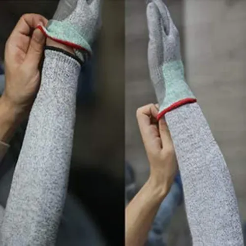 2pcs Level 5 HPPE Safety Working Arm Wrist Cover Outdoor Anti-cutting and Anti-piercing Wrist Cover Woodworking Arm Cover