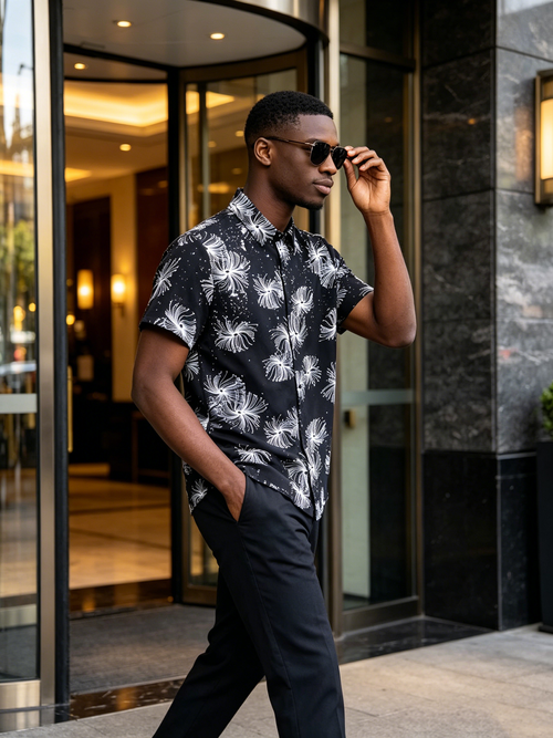 Advanced men's short sleeved shirt